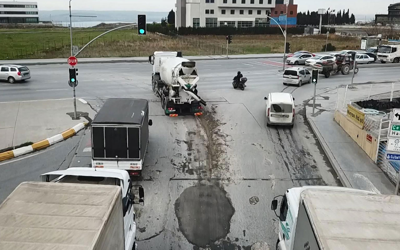 Beton mikserlerinden yollara beton tepeceği