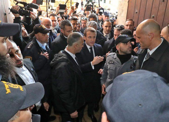 Ağlama duvarına giden Macron İsrail polisine bağırdı çık buradan