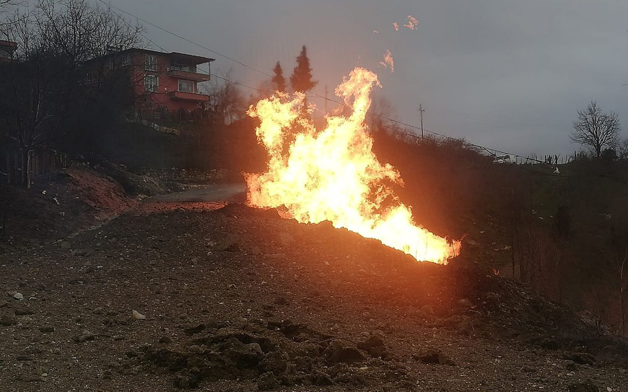 Ordu'da doğal gaz borusu patladı