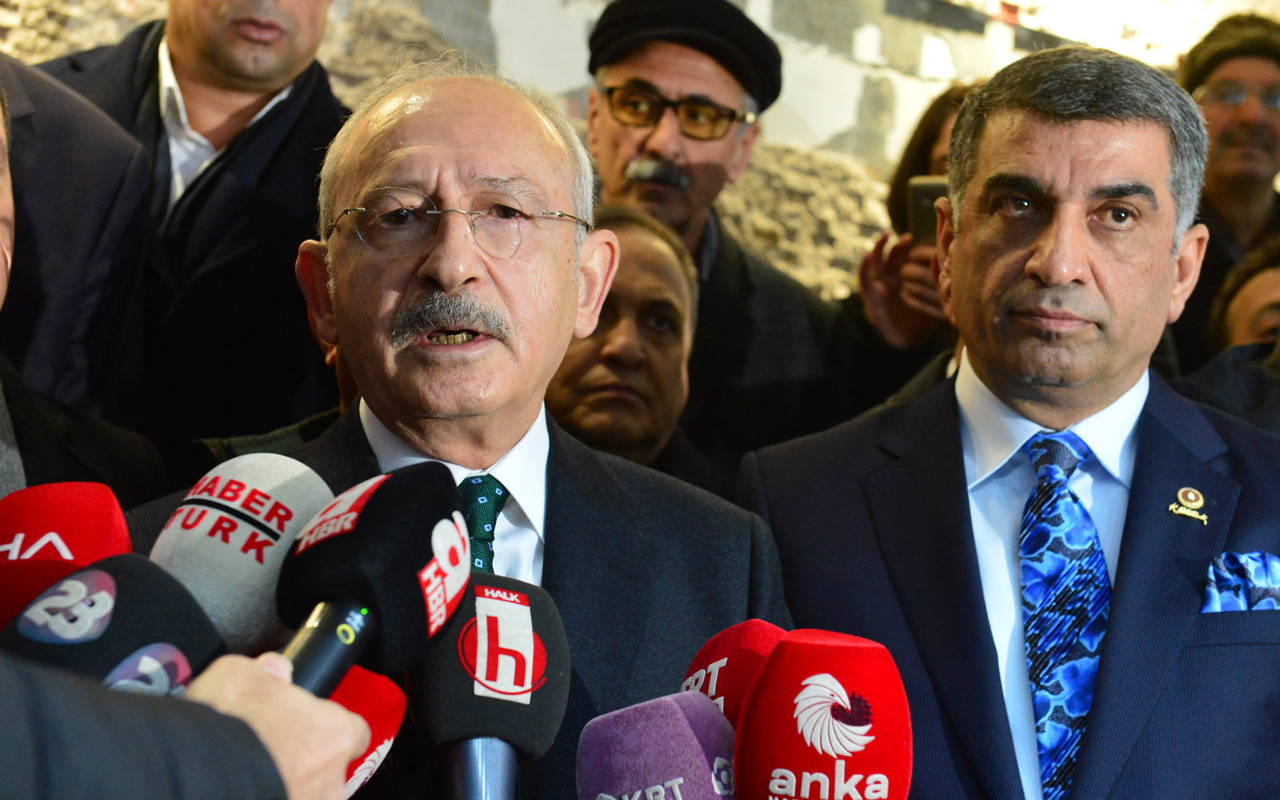 Kemal Kılıçdaroğlu Elazığ'da açıklama yaparken depreme yakalandı