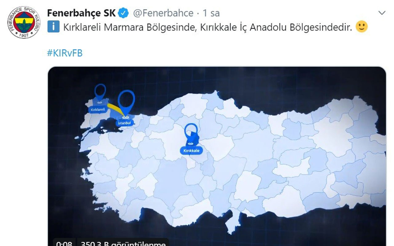 Fenerbahçe'den coğrafya dersi