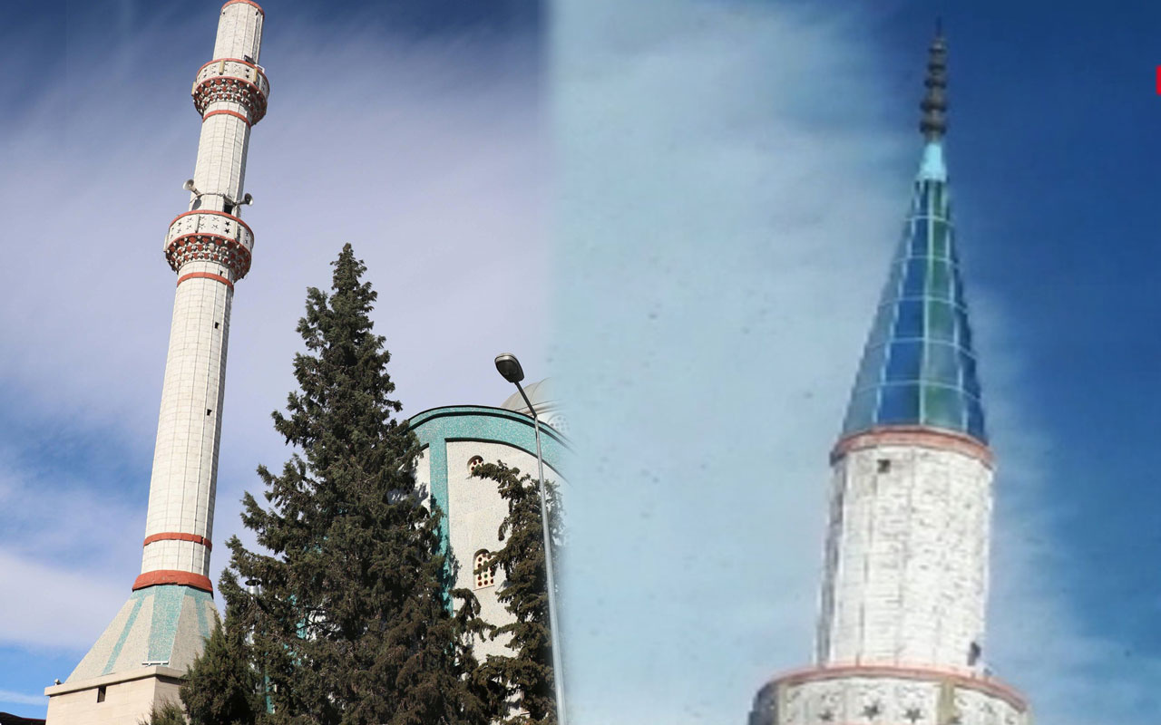 Denizli'de fırtına cami minaresini devirdi! O anlar kamerada