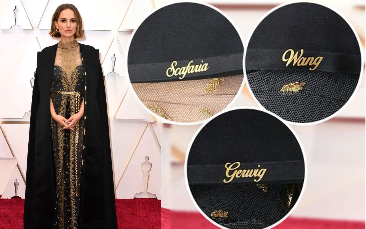 Natalie Portman Oscar Ödülleri'nde kıyafetiyle olay! Kadın yönetmenlerin adını yazdırdı