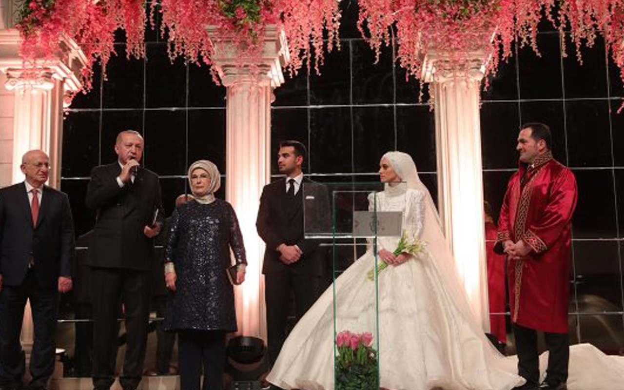 Cumhurbaşkanı Erdoğan nikah törenin konuştu 4 çocuk istedi