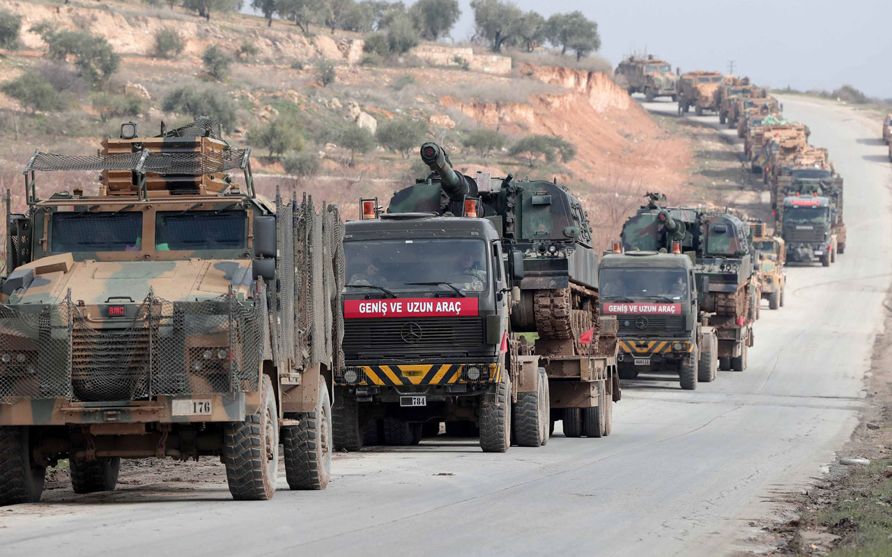 TSK'dan İdlib'i yoğun sevkiyat! konvoyun ucu görünmedi
