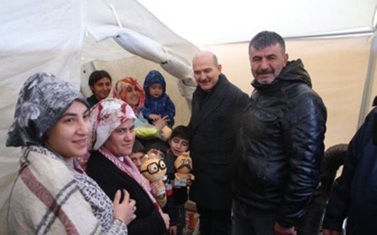 İçişleri Bakanı Süleyman Soylu 23 gündür Elazığ'da depremzedelerin yanı başında