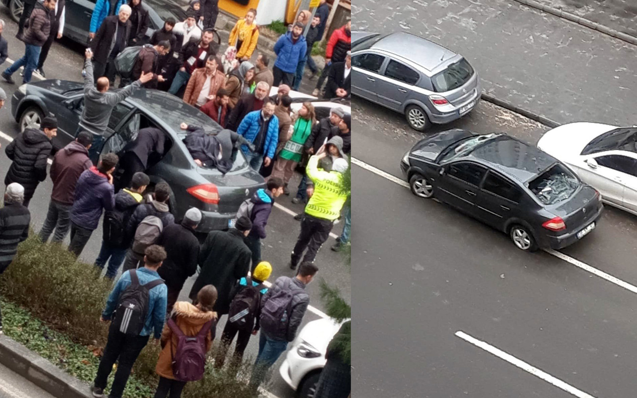 Diyarbakır’da korkunç kaza! Havada taklalar atıp aracın arka camından içeri girdi