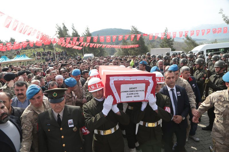 İdlib şehidi Soner Enes Baykuş Kahramanmaraş'ta son yolculuğuna uğurlandı