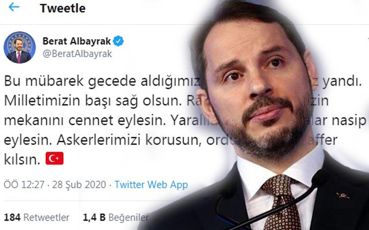 İdlib saldırısı sonrası Berat Albayrak'tan 'Allah ordumuzu muzaffer kılsın'