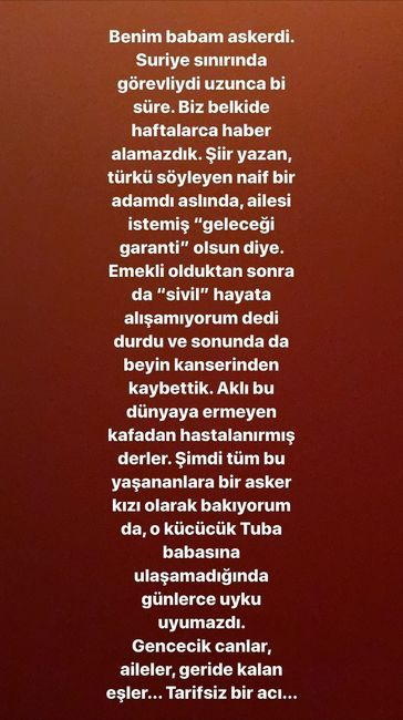 Tuba Ünsal asker kızı olduğunu söyledi! 'Babasına ulaşamadığında uyku uyuyamazdı'