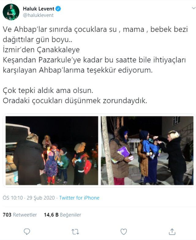 Haluk Levent mültecilere yardım çağrısı yaptı! Tepkiler gelince paylaşımlarını sildi