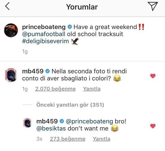 Balotelli Den Boateng E Besiktas Beni Istemiyor Internet Haber