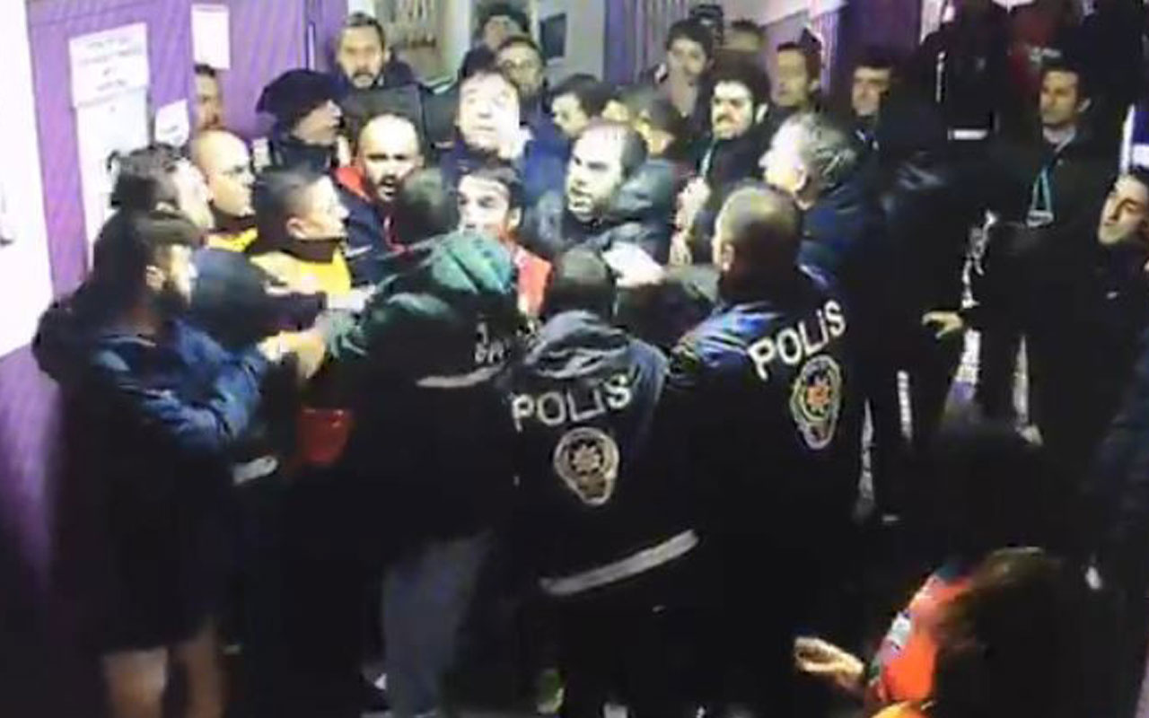 Futbolcu ve polis arasında yaşanan gerginlik güvenlik kamerasına yansıdı