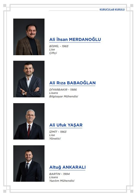 Ali Babacan'ın yeni partisi Deva Partisi'nin Kurucular Kurulu tam isim listesi