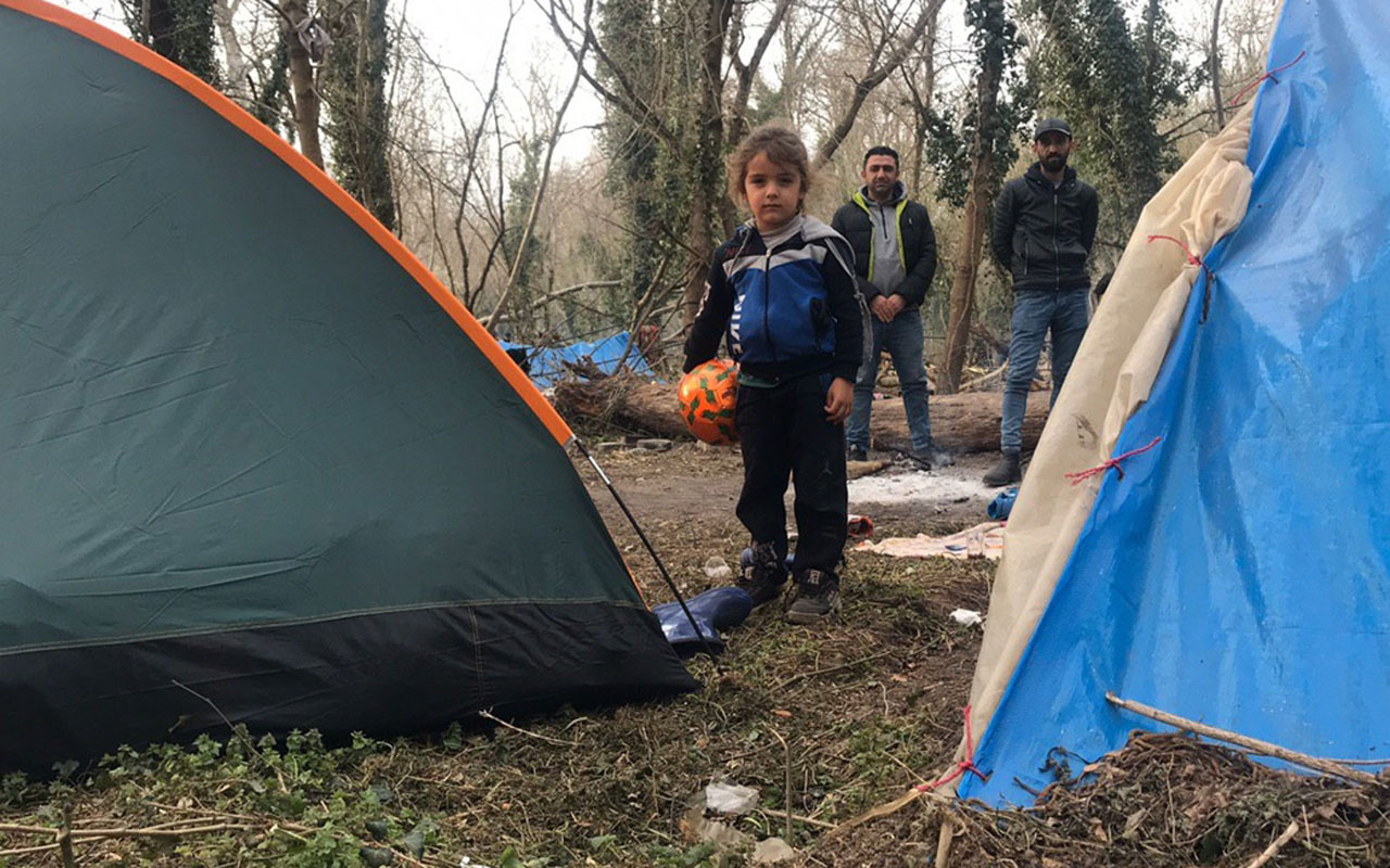 Sığınmacıların Avrupa hayali çadırda son buldu perişanlığın görüntüleri