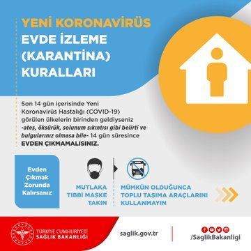 Koronavirüs Türkiye'de de görüldü ilk hastanın ardından Sağlık Bakanlığı 14 gün kuralını hatırlattı