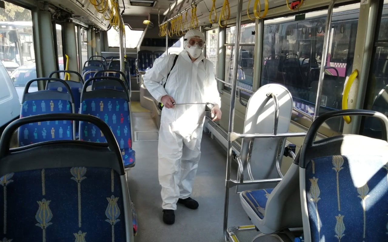 İstanbul’da toplu taşıma araçlarında koronavirüs önlemi