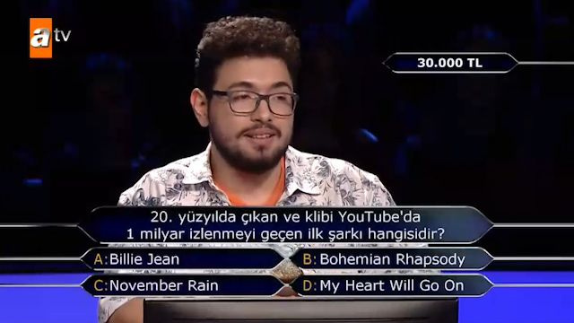 ATV'nin Kim Milyoner Olmak İster'de 1 milyar izlenme sorusu herkesi terletti!