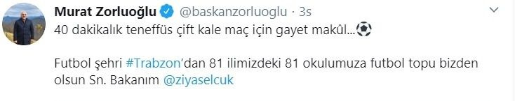 Milli Eğitim Bakanı Ziya Selçuk'un 40 dakika teneffüs paylaşımı ile başladı