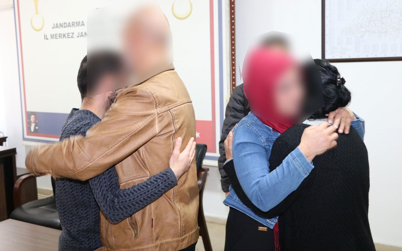 İkna yöntemiyle teslim olan PKK'lı çift aileleriyle buluşturuldu