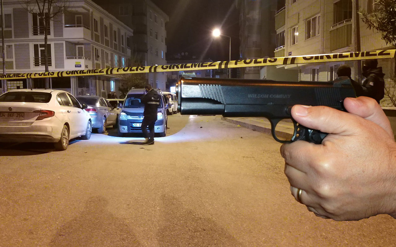 Samsun'da sokak kavgası anbean kameralarda bir kişi başından vuruldu