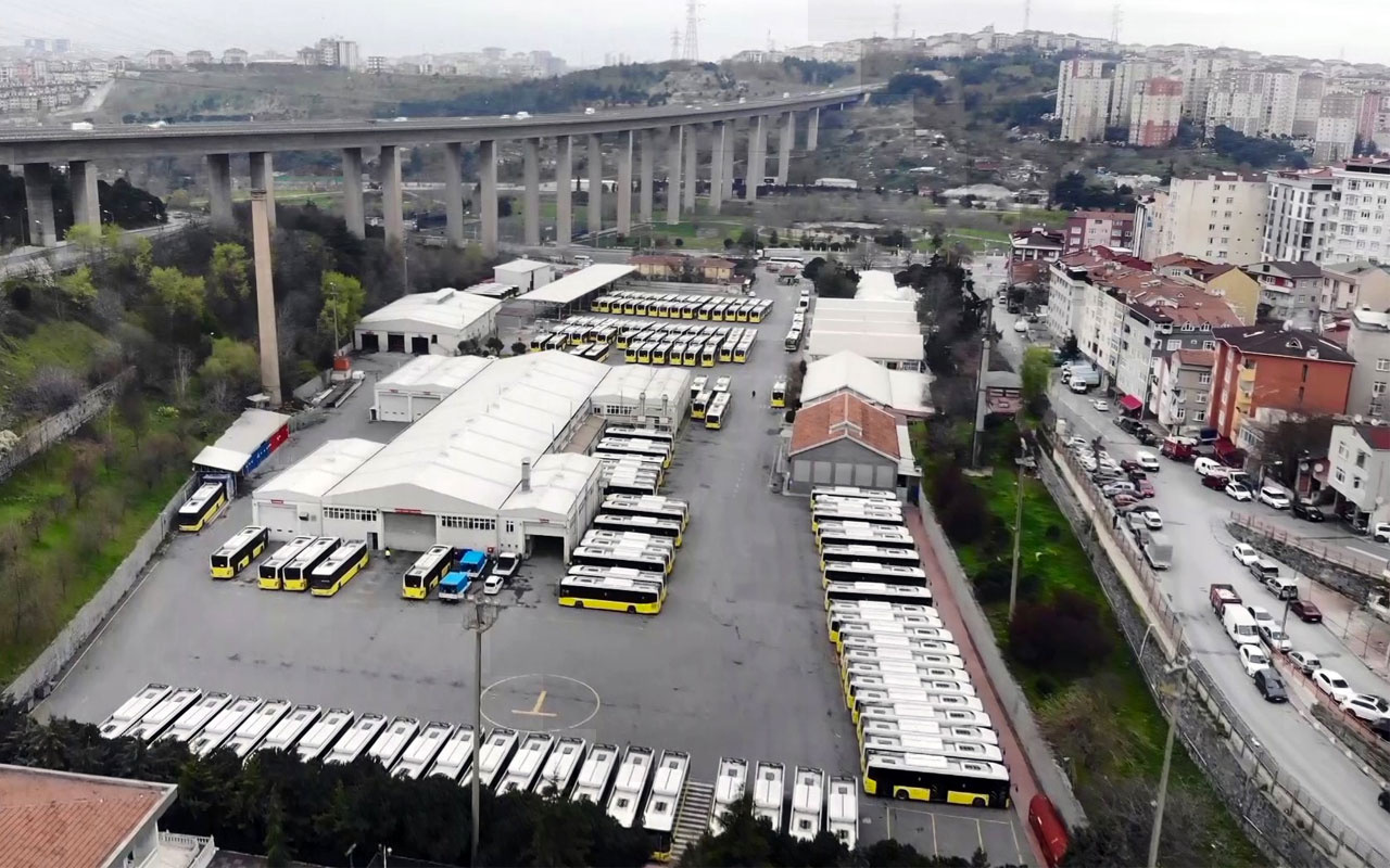 İBB, ‘organize kötülük’ dedi garajlarda bulunan otobüsler böyle görüntülendi
