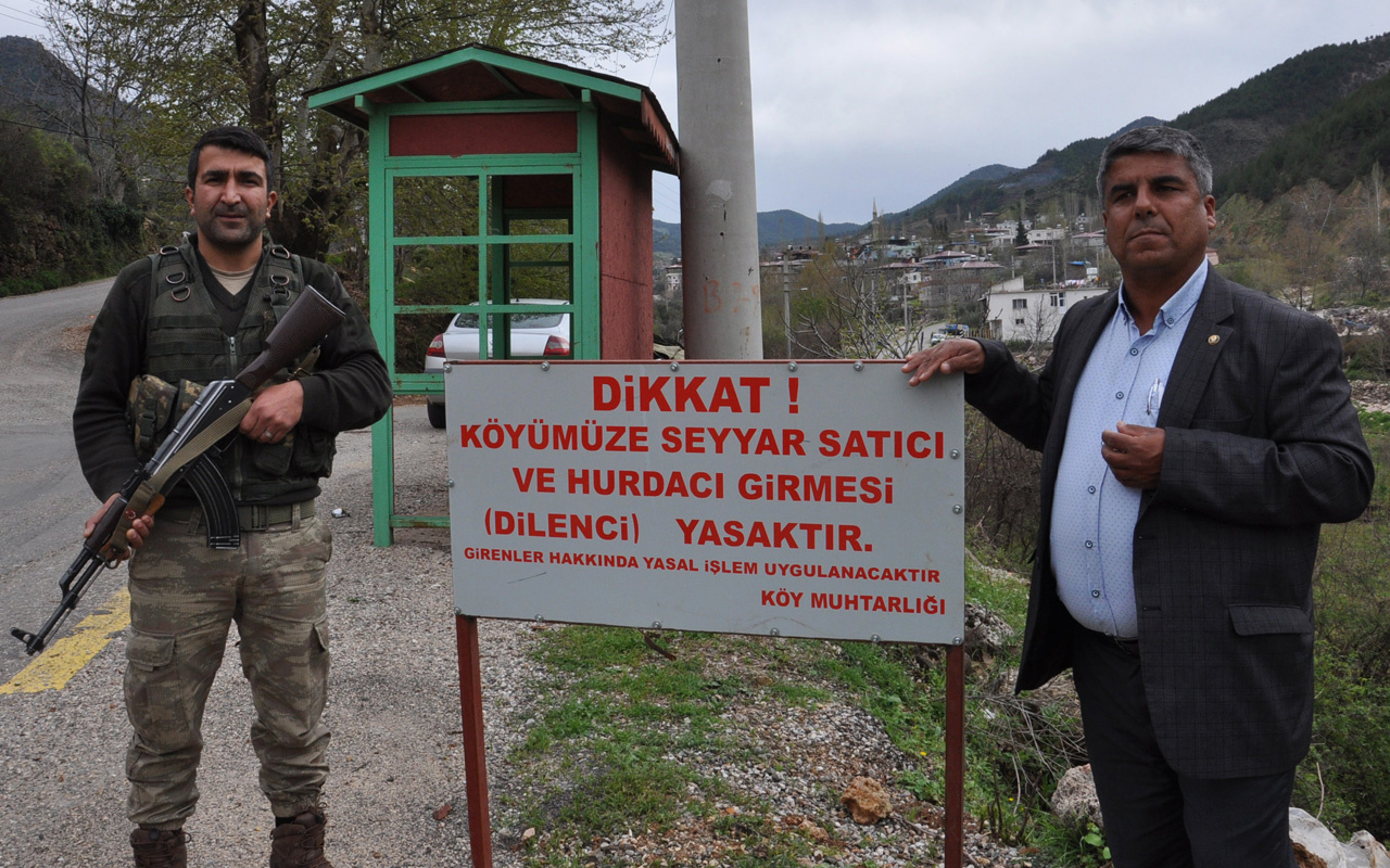 Gaziantep de gönüllü karantinaya dahil oldu koruyucular nöbet tutuyor