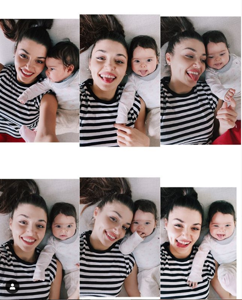 Hande Erçel ablası Gamze Erçel'in kızı Mavi ile fotoğraf paylaştı Instagram yıkıldı