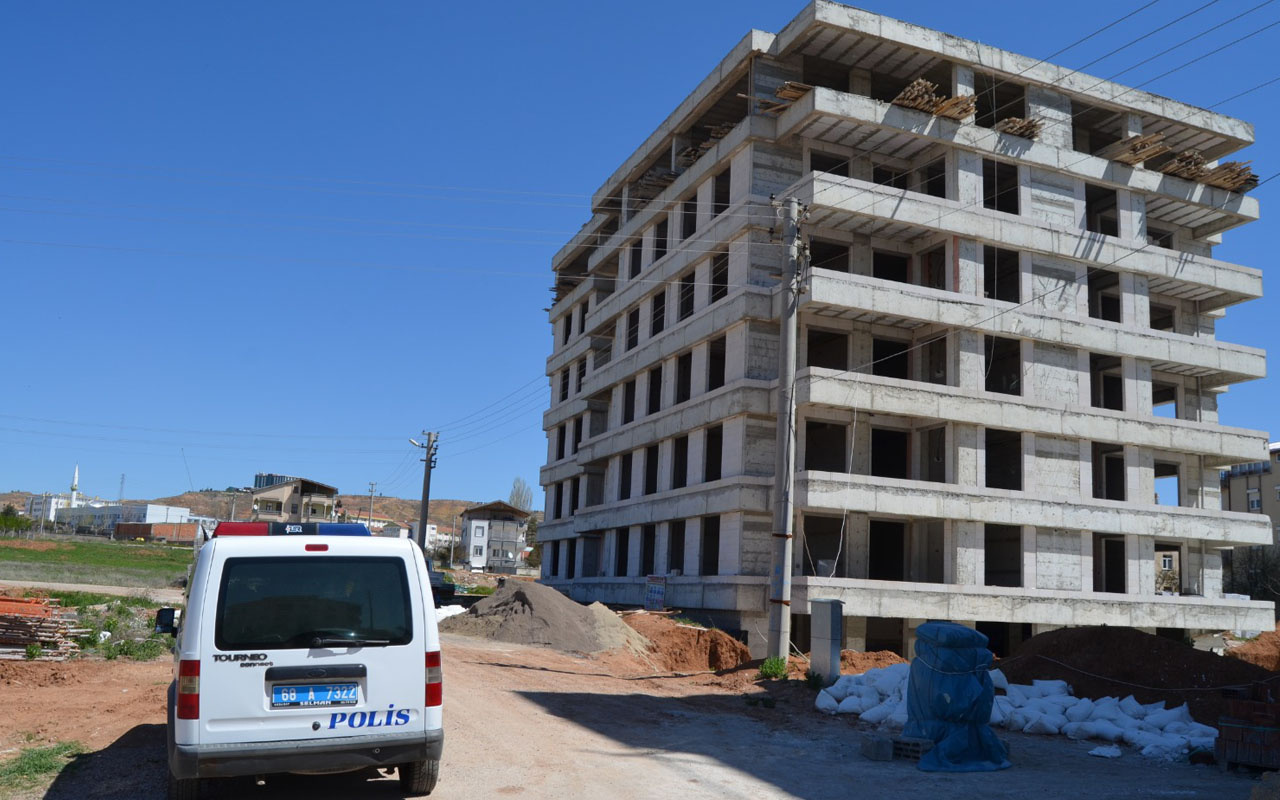 Aksaray'da inşaat işçisi 7'nci kattan havalandırma boşluğuna düştü