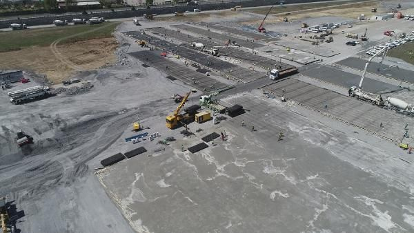 Atatürk Havalimanı'na yapılan koronavirüs hastanesi için beton dökülmeye başlandı
