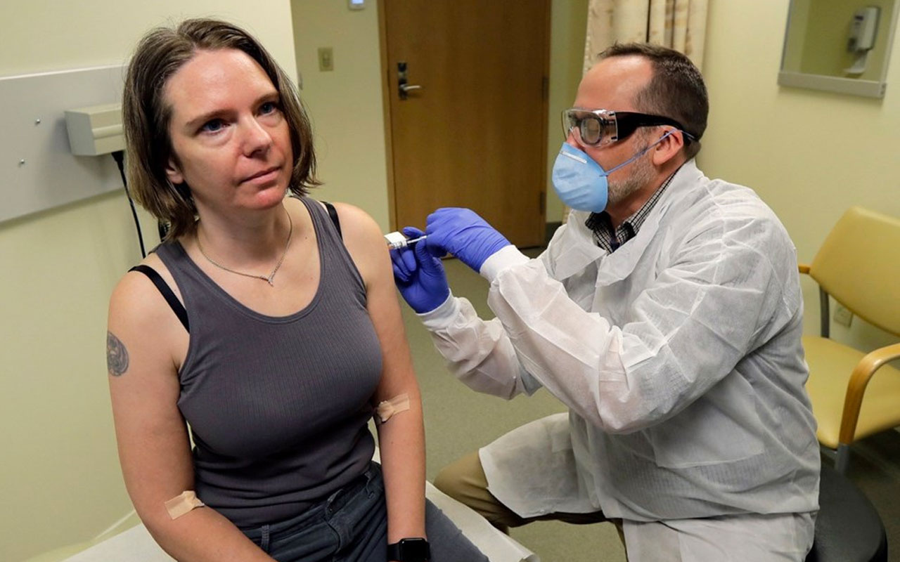 Koronavirüs aşısının denendiği ilk kişi Jennifer Haller iki güne dikkat çekti