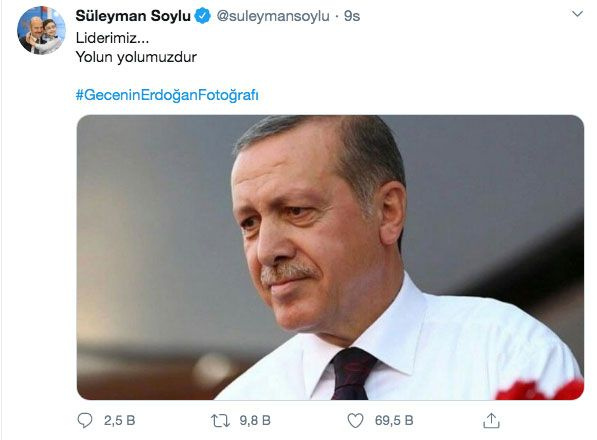 Gecenin Erdoğan fotoğrafı Twitter'da TT oldu