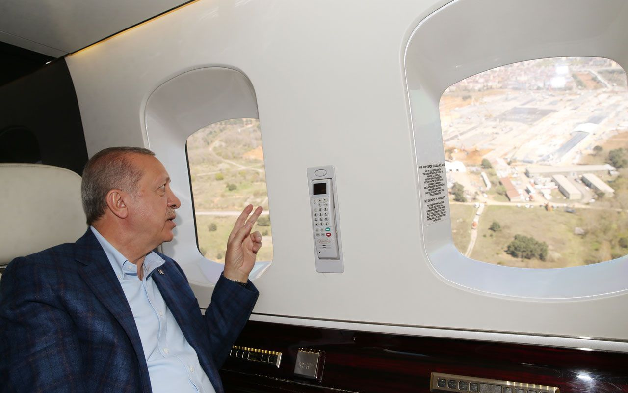 Cumhurbaşkanı Erdoğan İstanbul'a yapılan 2 korona hastanesini havadan denetledi