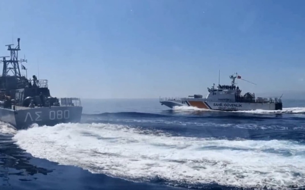 Yunan botları Türk karasularına girdi Sahil Güvenlik'ten ayarı alıp kaçtı