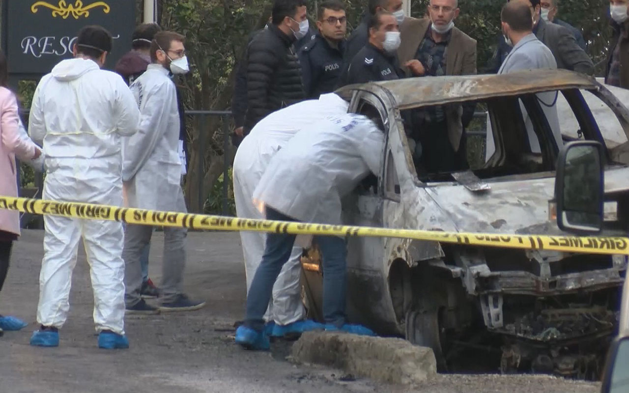 Kartal'da yanan otomobilden ceset çıktı 