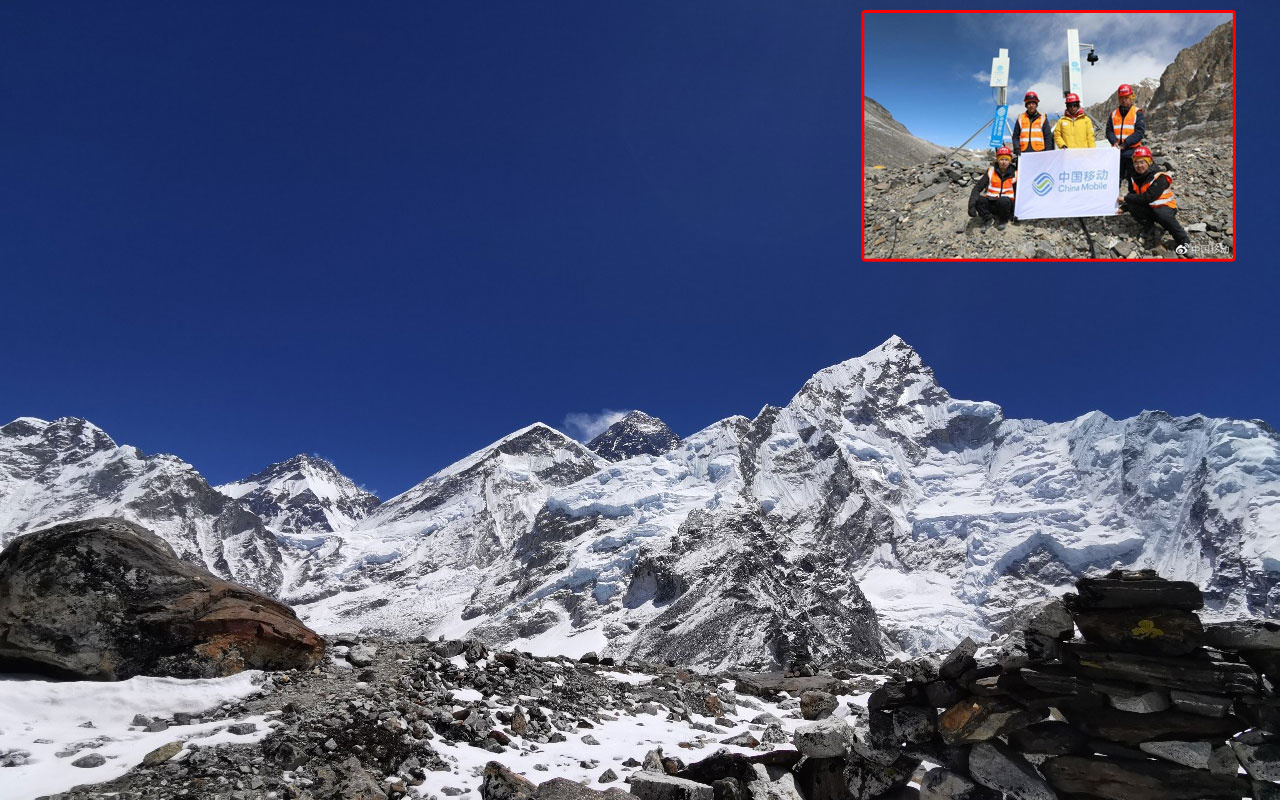 Huawei Everest'in tepesine çıktı! 5G antenlerini yerleştirdi