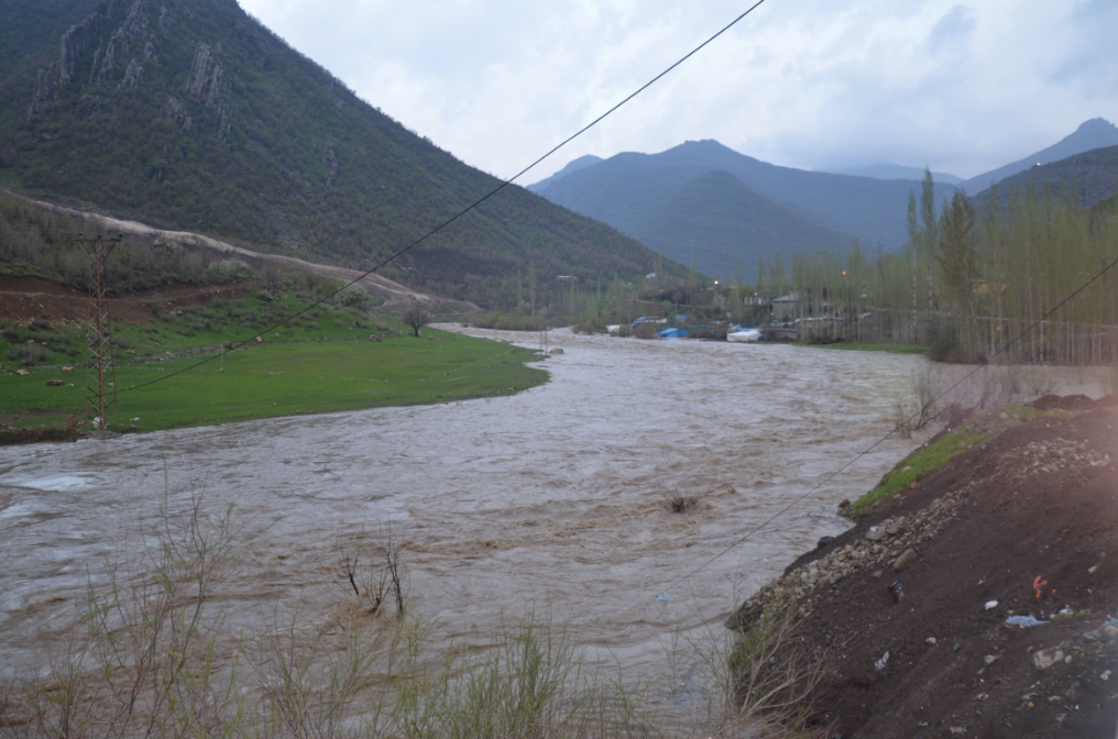 Şırnak'ta Habur çayı taştı tarla ve ahırlar sular altında kaldı