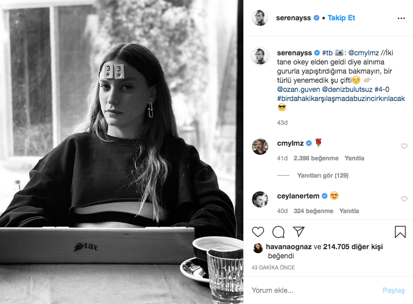 Cem Yılmaz çekti Serenay Sarıkaya Instagram'da paylaştı Ozan Güven de var