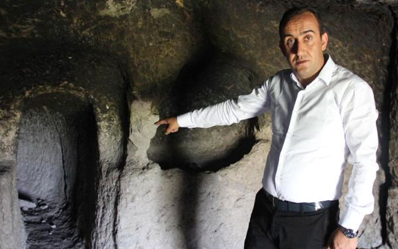 Kayseri'de köylüler üzüm hasadı sırasında yer altı şehri buldu ucu bucağı yok