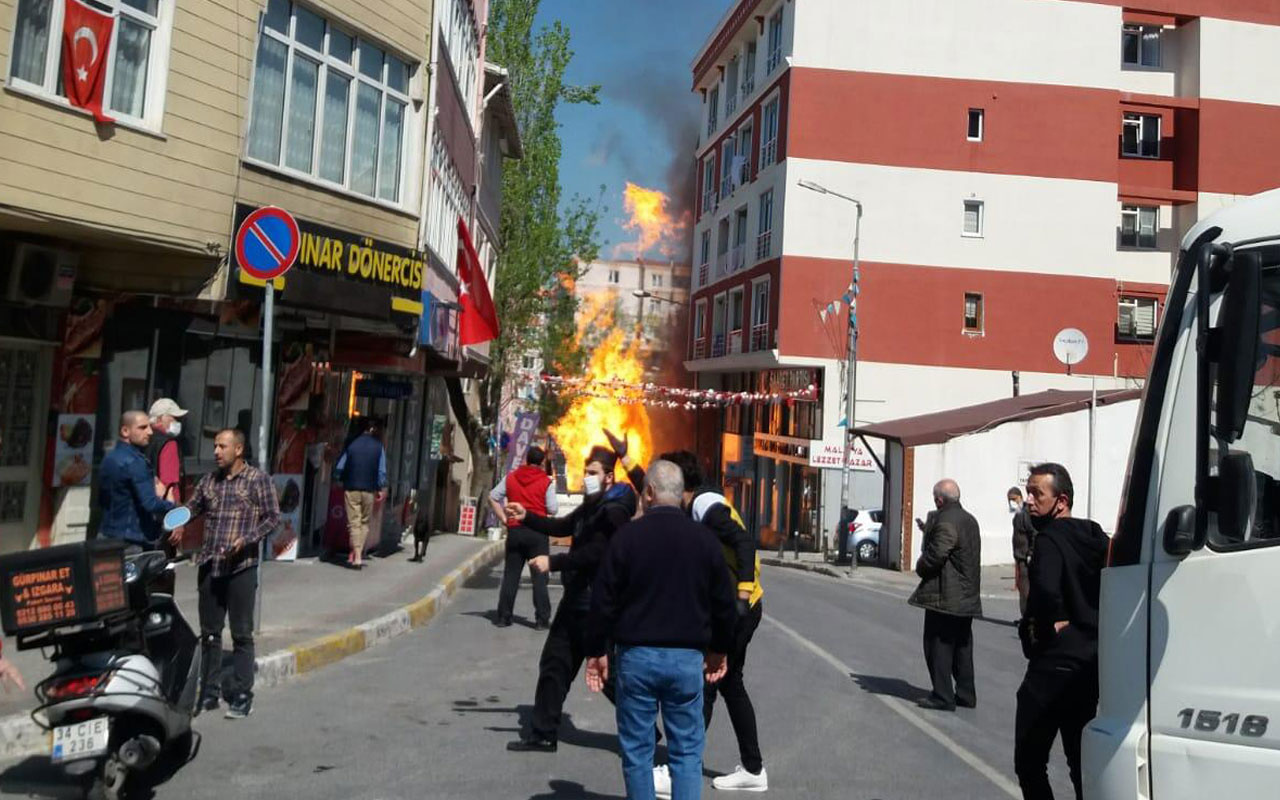 Beylikdüzü'nde doğal gaz borusunda patlama