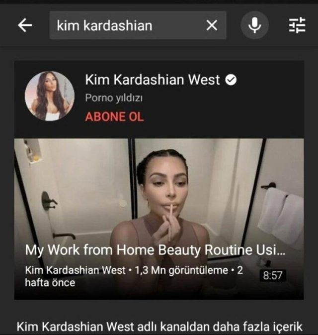 YouTube kanalı hacklendi Kim Kardashian'a 'Cinsel içerikli film yıldızı' yazıldı