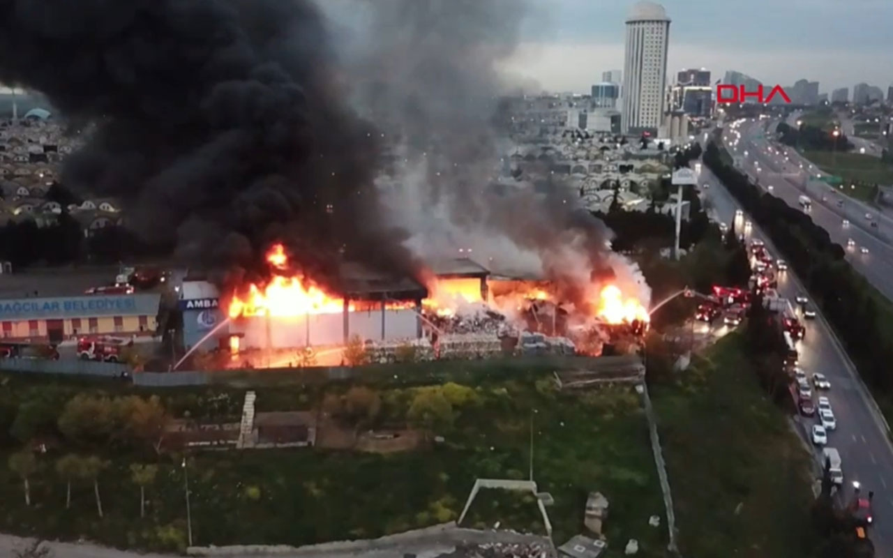 İstanbul İSTOÇ'ta korkutan yangın
