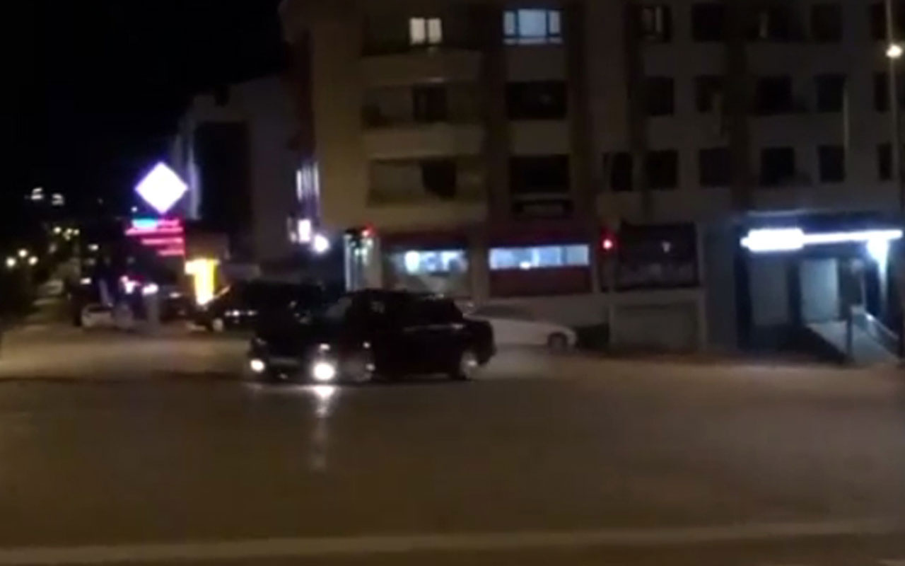 Ankara'da drift yapan iki sürücü tehlike saçtı