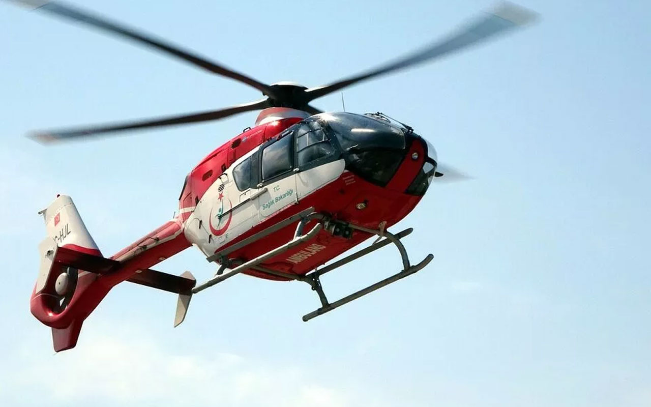 Ambulans helikopterin hastayı almasına izin vermediler