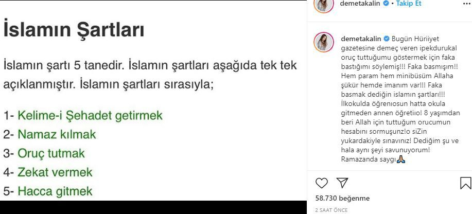 Demet Akalın gazeteci İpek Durkal'ın oruç yorumuna çok sert çıktı!