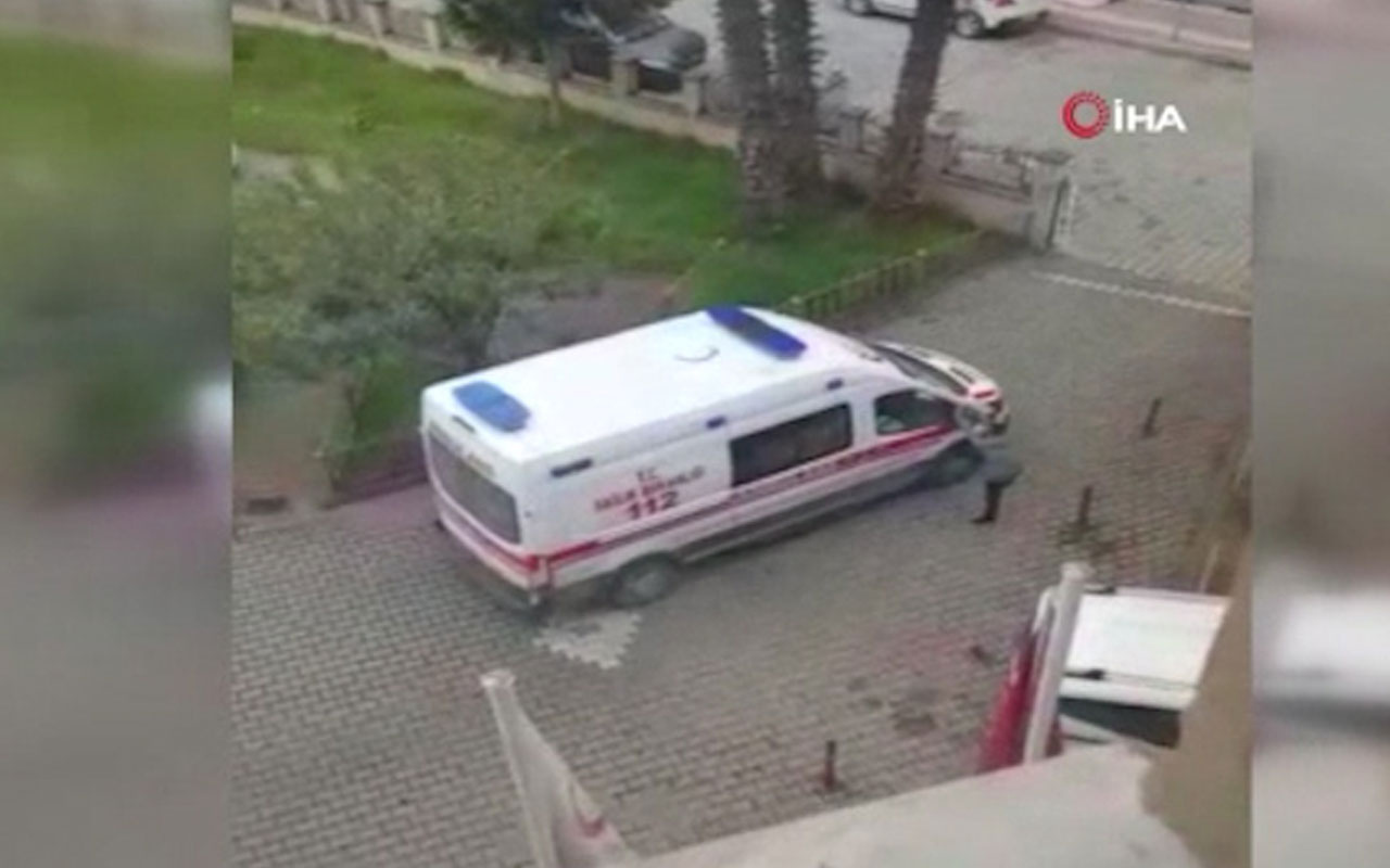 Alkollü şahıs vakaya giden ambulansa engel oldu