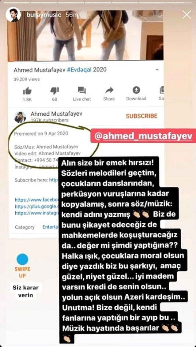 Buray Azeri şarkıcının hırsızlığını ifşa etti 'Çocuklar için yapmıştık'