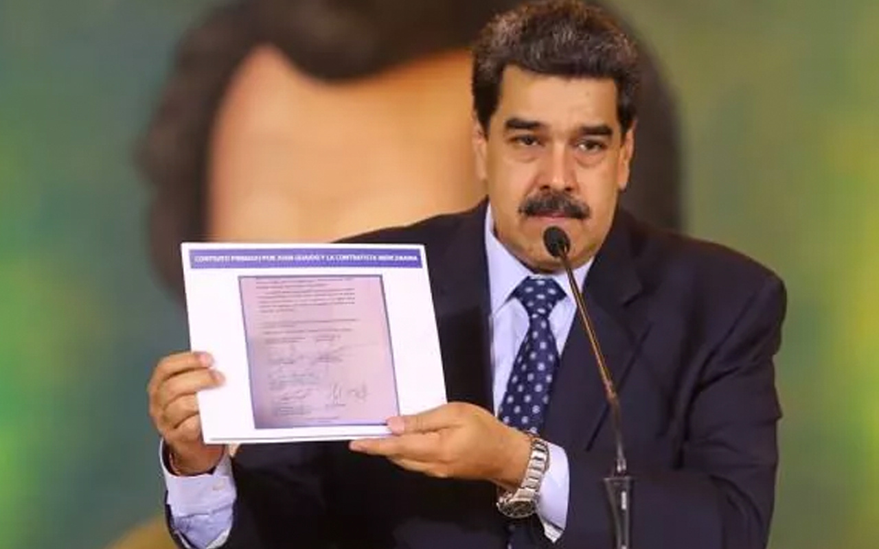 Dün elimizde kanıt var demişti! Maduro gizli anlaşmayı belgeleriyle ifşa etti