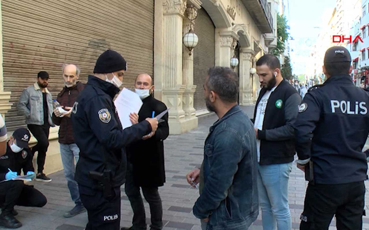 İstiklal Caddesi'nde maskesiz gezenlere polis ceza kesti! Vatandaş isyan etti