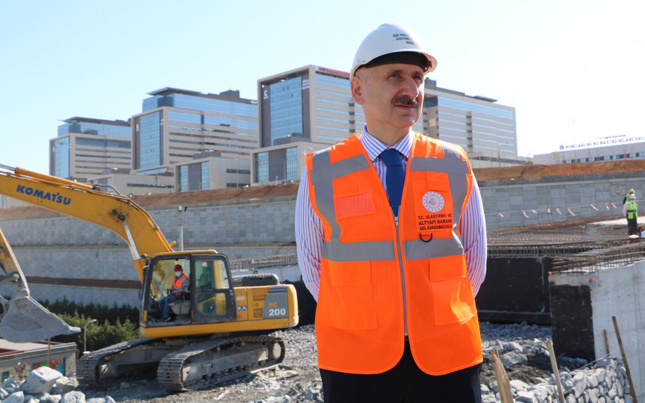 Ulaştırma Bakanı Karaismailoğlu Başakşehir Şehir Hastanesi yollarını inceledi